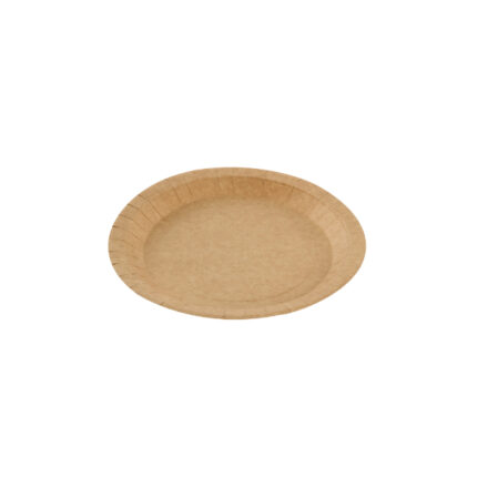PLATO CARTON KRAFT ANTIGRASA 22CM 195GRAMOS. MODELO EUROPA P/50 UNIDADES