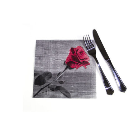 SERVILLETA 40X40 PUNTA PUNTA BLANCO DECORADO BELLA P/50 UNIDADES