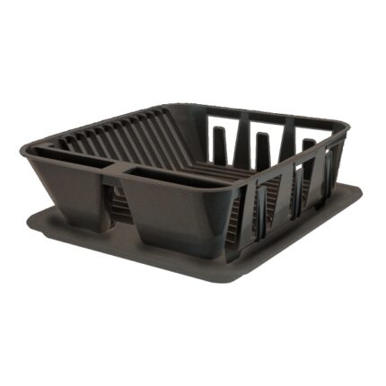 ESCURREPLATOS POLIPROPILENO CON BANDEJA 365 x 325 x 120 REF. 21500 COLOR METAL