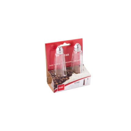 SET 2 PIEZAS SALERO-PIMENTERO CRISTAL STAR COK REF. 150-85192