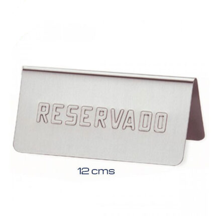 CARTEL RESERVADO INOX REF. 8040