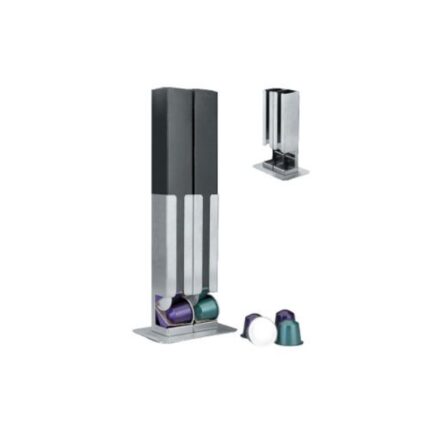 SOPORTE DISPENSADOR INOX CAPSULAS CAFE 2 CAVIDADES REF. 68262