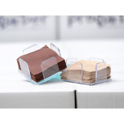 SERVILLETERO METACRILATO TRANSPARENTE 10X10 ( PLANA 20X20) P/2 UNIDADES