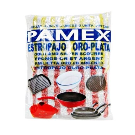 ESTROPAJO ORO-PLATA P/2 UNIDADES PAMEX
