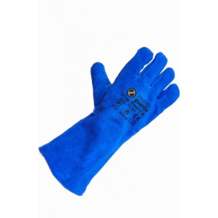 GUANTE HORNO IGNIFUGO CUERO LARGO CUERO AZUL (PAR) REF. 4818