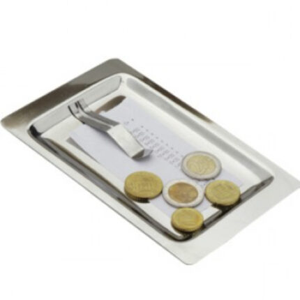 BANDEJA CAMBIO INOX 18/10 C/PINZA 17X10'5 REF.1214