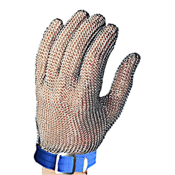 GUANTE CARNICERO INOX (BANDA AZUL) TALLA GRANDE