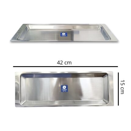 BANDEJA BRAZO GITANO 42x15 CM INOX 18/10 MODELO LOU REF. 0120001