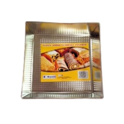 FUENTE HORNO CUADRADA 24X24X6 ALUMINIO