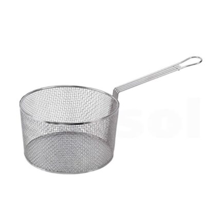 CAZO FREIDOR HOSTELERIA 24CM INOX 18/8 CON SOLAPA Y MALLA REFORZADA R.9072