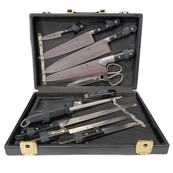 MALETIN COCINERO PIEL PROFESIONAL 10 PIEZAS