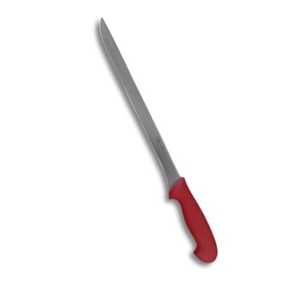 CUCHILLO JAMONERO-SALMONERO MANGO ROJO 30CM REF. 382306