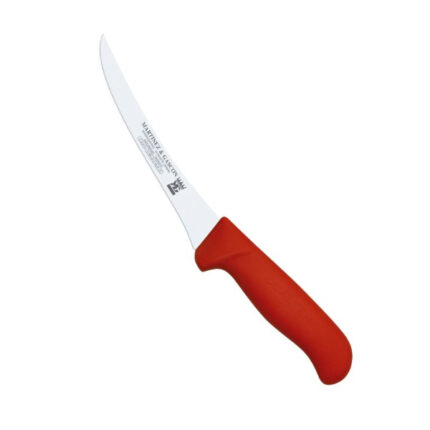 CUCHILLO DESHUESADOR CURVO RIGIDO 15CM MANGO INYECTADO ROJO REF. 6573
