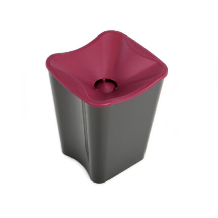 ESCUPIDERA 2 EN 1 NEGRA/ BURDEOS C/TAPA AC KOALA