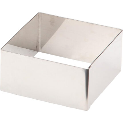MOLDE ARO CUADRADO 8X8 CM 18/10 INOX REF. 68480