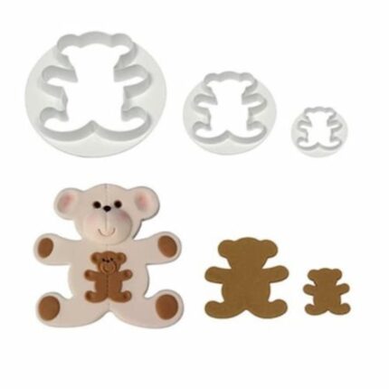 SET 3 CORTADORES FONDANT OSO FELPA MAFTER 431010