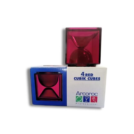 BASE PARA COPA FORMA CUBO PLASTICO FRESA ARC C/4 UNIDADES