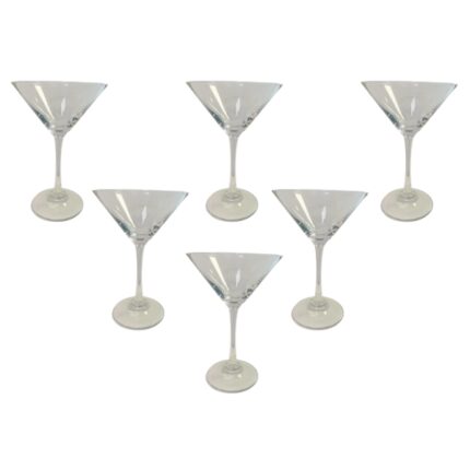COPA MARTINI CRISTAL TRANSPARENTE E/6 UNIDADES
