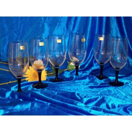 COPAS CRISTAL CERVEZA 50CL PIE NEGRO MODELO DOMINO E/4 UNIDADES