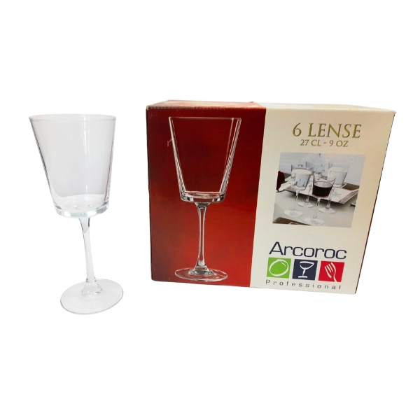 ESTUCHE 6 COPAS AGUA 27CL MODELO LENSE