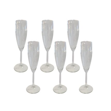 JUEGO COPAS CHAMPAN ALTAS CRISTAL 17CL E/6 UNIDADES