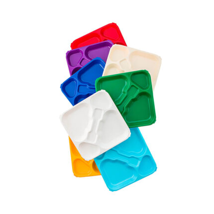 BANDEJA AUTOSERVICIO CUADRADA 33'5X33'5 POLICARBONATO 5 COMPARTIMENTOS REF. 1006003