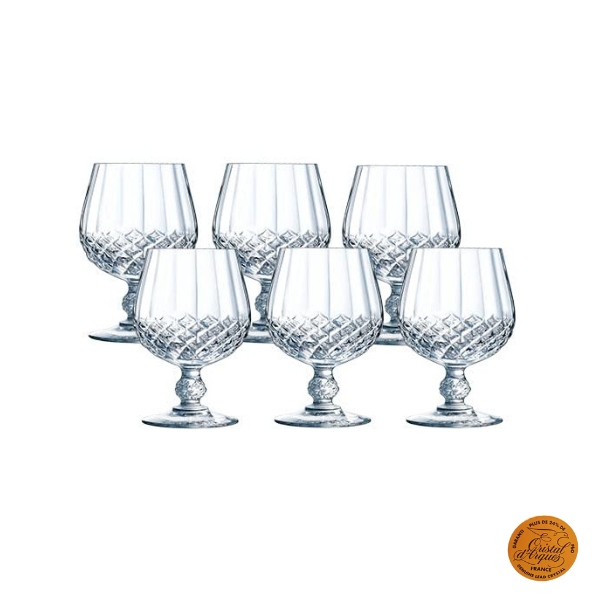 ESTUCHE 6 COPAS COÑAC MODELO LONGCHAMP CRISTAL D'ARQUES