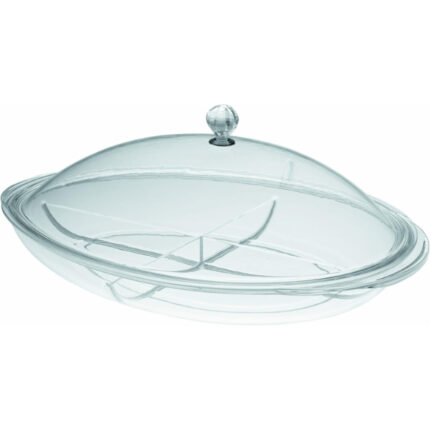 FUENTE ACRILICA OVAL CON TAPA Y 4 DIVISIONES REF. 62379