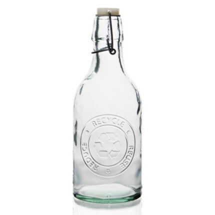 BOTELLA CRISTAL 1L TRANSPARENTE NATURE C/TAPON GASEOSA