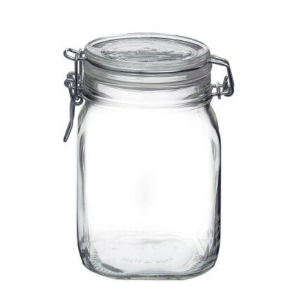 BOTE CUADRADO 1L FIDO HERMETICO CRISTAL