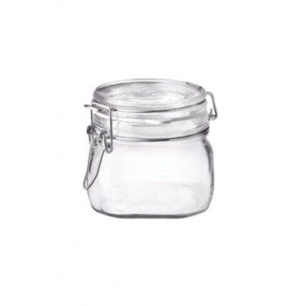 BOTE CUADRADO 0'50L FIDO HERMETICO CRISTAL