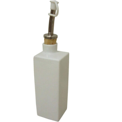 ACEITERA RECTANGULAR C/TAPON VERTEDOR PORCELANA REF. 1230B