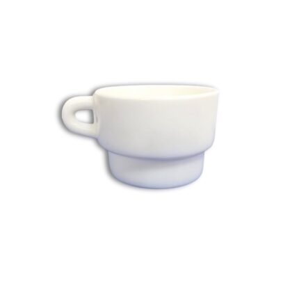 TAZA CAFE/LECHE CRISTAL PORCELANA CHINA BLANCA REF. 343 C/12 UNIDADES