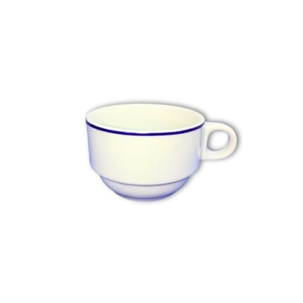 TAZA CAFE PORCELANA 100CC 1FILO AZUL REF.221 E/6 UNIDADES