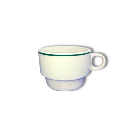 TAZA TE PORCELANA 170CC 1 FILO VERDE MODELO GRANADA