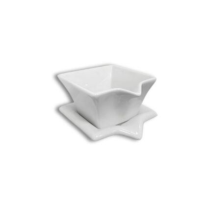SALSERA CON PLATO 8X8X5 MODELO MING REF. 1331B C/6 UNIDADES