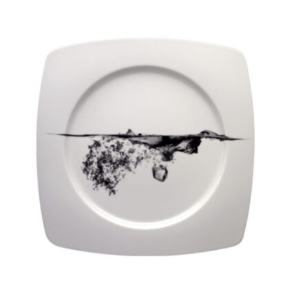 PLATO PRESENTACION PORCELANA 32X32 ARENA AQUA