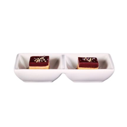 SALSERA APERITIVO 17CM -2 COMPARTIMENTOS MODELO SILICE REF. 176