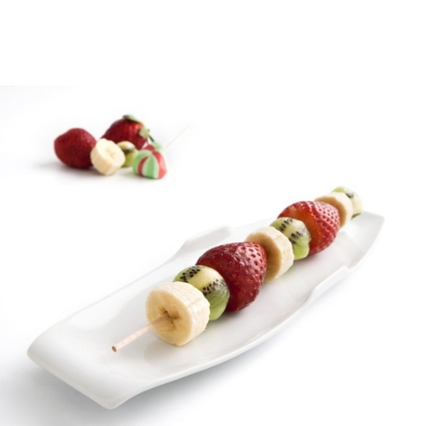 FUENTE PORCELANA BROCHETAS 30'5CM GASTRO FRESH QUID C/6 UNIDADES - Imagen 2