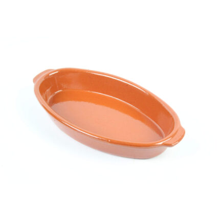 CAZUELA BARRO OVAL FANSA 32CM CON ASAS