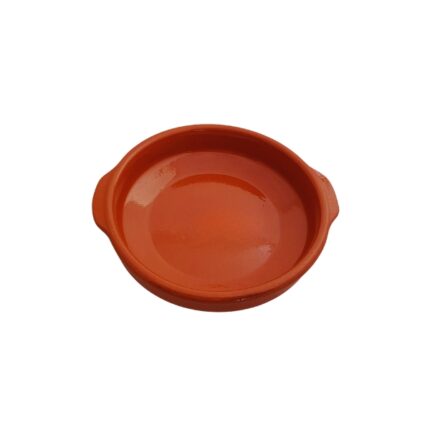 CAZUELA BARRO CIRCULAR  CON ASAS 16CM