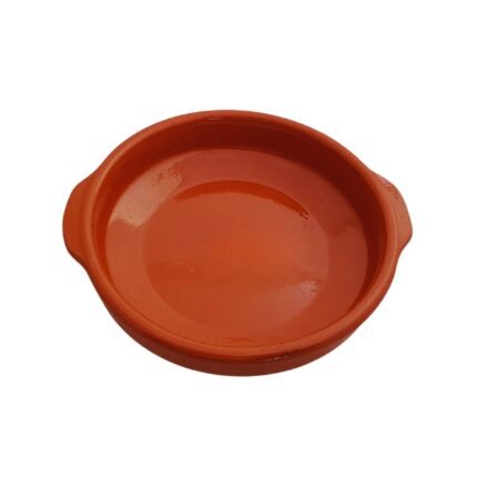 CAZUELA BARRO CIRCULAR CON ASAS 20CM