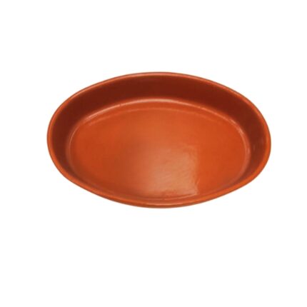 CAZUELA OVAL 37CM TERRACOTA CRUDA
