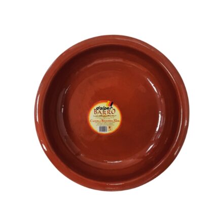 CAZUELA BARRO REDONDA GRUESA 32CM