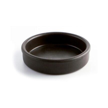 CAZUELA REDONDA 14CM BARRO BAJA NEGRA