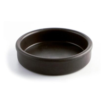 CAZUELA REDONDA 18CM BARRO BAJA NEGRA