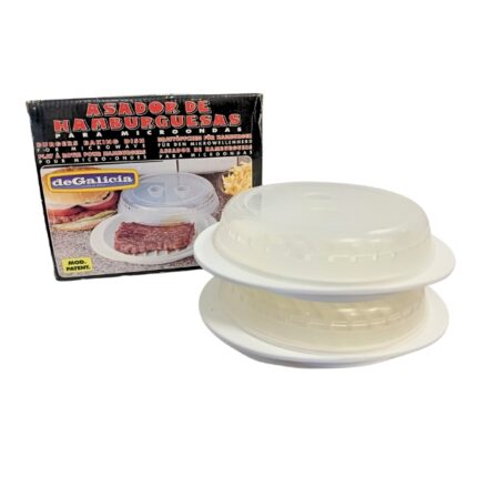 ASADOR DE HAMBURGUESAS PARA MICROONDAS
