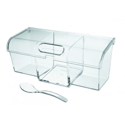 CAJA DISPENSADORA PARA BOLSITAS DE TE 3 CAVIDADES 26X10X11 REF. 62375