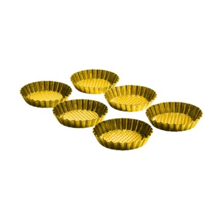 MOLDE TARTALETA 10CM  ACERO ESTAÑADO P/6 UNIDADES IRIS 2375-6