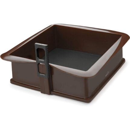 MOLDE DESMONTABLE CUADRADO SILICONA C/BASE CRISTAL 21X21X7 REF. 66777